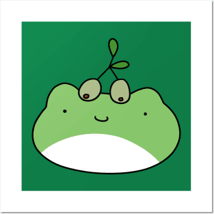 Olive Frog Face Posters and Art